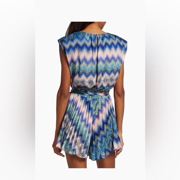 Ramy Brook Goldie Chevron Sleeveless Romper - Picture 4 of 8